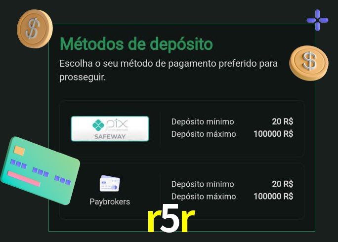 O cassino r5r oferece uma grande variedade de métodos de pagamento